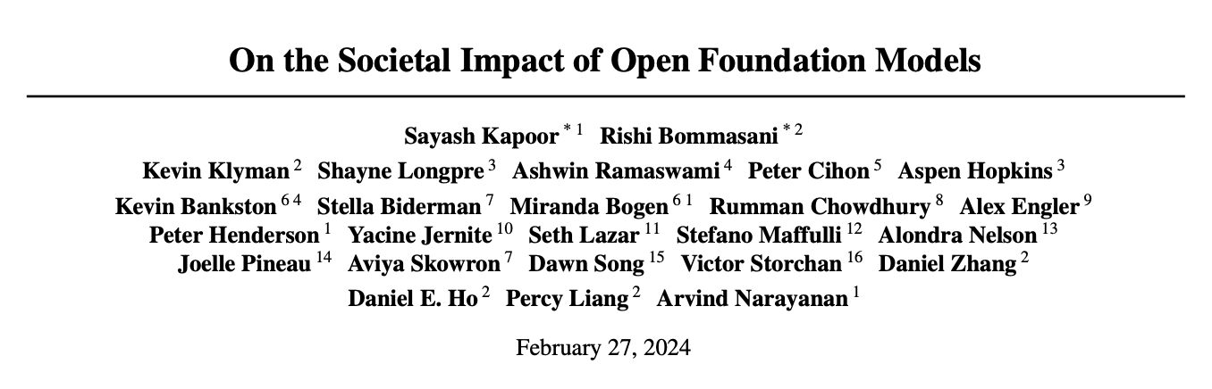 On the Societal Impact of Open Foundation Models